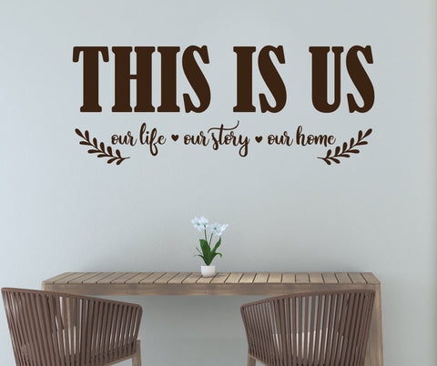 Family Quote Wall Sticker Art, This is Us Vinyl Wall Decal - lasting-expressions-vinyl