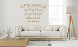Family Rules Stencil Quote - lasting-expressions-vinyl