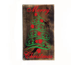 Wood Christmas Tree Hanging Sign - Dog // Puppy - lasting-expressions-vinyl