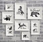 Animal Clipart SVG Quote, Printable Nursey Home Decor, Motivational Card Printable, PNG Horse Boho Animal Print, Inspiration Saying to Print - lasting-expressions-vinyl