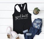 But This Mouth Funny Shirt, Sarcastic Saying on Shirt, Good Heart but This Mouth, Friend Birthday Gift, Swearing Shirt, Women's Graphic Tee - lasting-expressions-vinyl