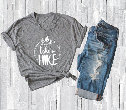 Take a Hike Graphic Tee, Adventure Saying on Shirt, Funny Tshirt Design, Friend Christmas Gift, Black Men's Hoodie, Custom Shirt Design - lasting-expressions-vinyl