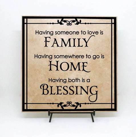 Family Home Saying on Sign - lasting-expressions-vinyl
