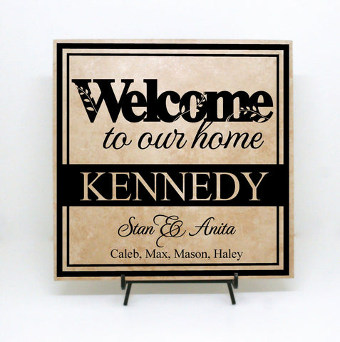 Welcome Plaque Name Sign - lasting-expressions-vinyl
