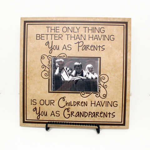 Grandparents Quote Picture Frame Plaque - lasting-expressions-vinyl