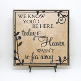 Memorial Quote Plaque Heaven Quote, Heaven Far Away Saying Sign, Wedding Memorial Display, Funeral Condolence Plaque Gift, In Loving Memory - lasting-expressions-vinyl