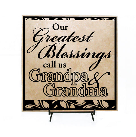 Greatest blessings Grandpa & Grandma Sign - lasting-expressions-vinyl
