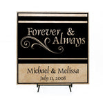 Custom Wedding Gift with Forever and Always Quote - lasting-expressions-vinyl