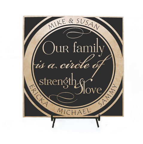 Family Plaque Welcome Sign with Names - lasting-expressions-vinyl
