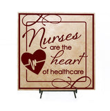 Nurse Quote Nurses are the Heart of Health care Sign - Nurse Gift for Her, Nurses Week, Graduation Gift, Thank you quote, Nurse Saying Sign - lasting-expressions-vinyl