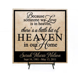 Heaven In Our Home Memorial Plaque with Name - lasting-expressions-vinyl