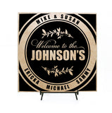Welcome Sign with Name, Last Name Sign for Home Decor - lasting-expressions-vinyl