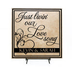 Livin Our Love Song Quote Plaque - lasting-expressions-vinyl