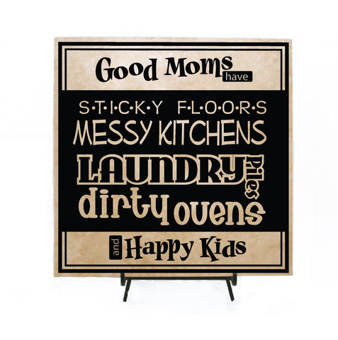 Mother's Day Gift for Mom, Cute Saying about Mom and Kids, Gift for New Mom on Mother's Day, Messy Home Quote Sign, Saying on Sign about Mom - lasting-expressions-vinyl
