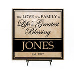 Personalized Family Name Sign, Last Name Established Sign, Realtor Closing Gift for Client, Family Last Name Plaque, Family Christmas Gifts - lasting-expressions-vinyl