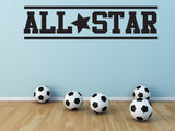 All Star Vinyl Wall Decal Sports Decor - lasting-expressions-vinyl