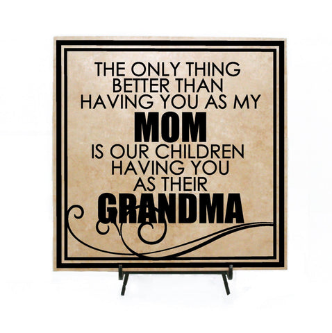 New Grandma Gift, Pregnancy Announcement Gift for Grandma, Grandma Gift from Grandchildren, Mom Grandma Quote Sign, Thank You Gift for Mom - lasting-expressions-vinyl