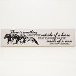 There is something about the outside of a horse  - Winston Churchill Saying - lasting-expressions-vinyl