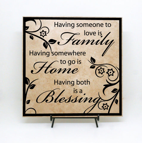 Family Home Blessing Quote Sign - lasting-expressions-vinyl