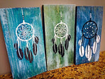 Dream Catcher on Colored Wood Sign - lasting-expressions-vinyl