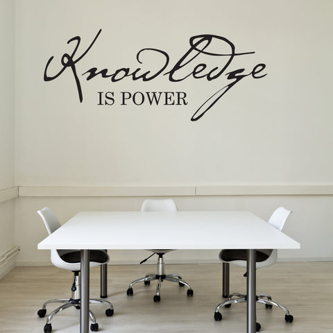 Knowledge is power vinyl wall quote - lasting-expressions-vinyl