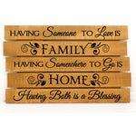 Family Home Blessing Saying on Wood Pallet Sign - lasting-expressions-vinyl