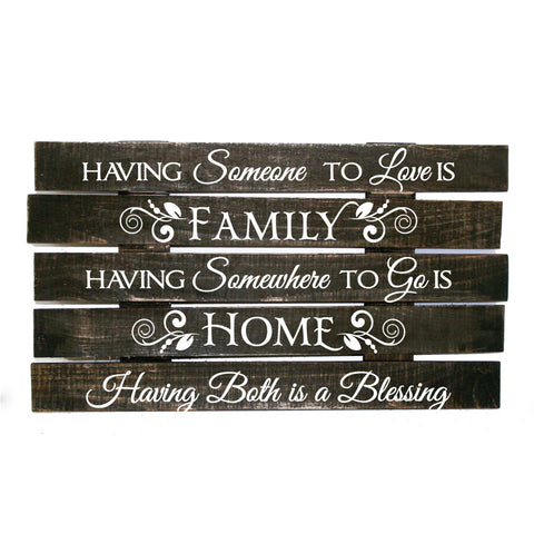 Family Home Blessing Saying on Wood Pallet Sign - lasting-expressions-vinyl