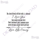 Love like Crazy - Wedding Sign- Quote Vector Digital Design Download - Ready Digital File, Printable Vector Quotes, Office Decor, Funny Sign - lasting-expressions-vinyl