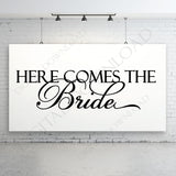Here comes the bride - Typography Design Vector Digital Download - Ready to use Digital File, Love Quote, Instant Download svg ai pdf - lasting-expressions-vinyl