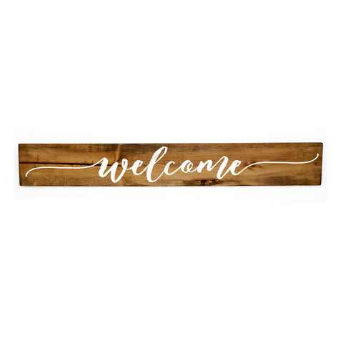 Welcome Sign Wood Home Decor - lasting-expressions-vinyl